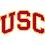 Red and gold USC logo in bold letters on a transparent background.