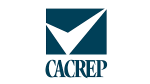 Blue CACREP logo with a white checkmark inside a square above the text CACREP in capital letters.